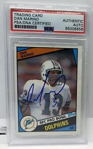 Dan Marino Signed 1984 Topps Football #123 RC Rookie PSA PSA/DNA Dolphins