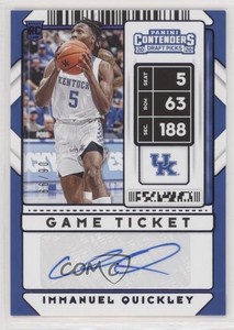 2020-21 Panini Contenders Draft Picks /99 Immanuel Quickley #85.2 Rookie Auto RC