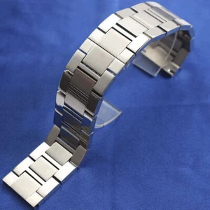 18/20/23mm For CARTIER TANK SOLO Bracelet Stainless Steel Watch Band Strap - Picture 1 of 6