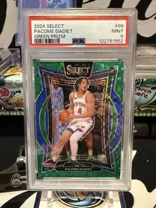 2024-25 Select Basketball Pacome Dadiet /5 Green Prizm Concourse Rookie PSA 9 TZ - Bild 1 von 2
