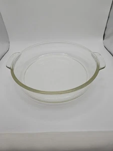 Vintage Pyrex 221 Round 8" Clear Layer Cake Pie Pan Deep Ovenware Glass USA - Picture 1 of 4