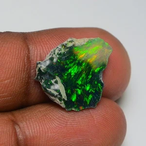 Very Rare Bi-Color Opal Rough 3.65 Ct  Natural Ethiopian Opal Raw Jewelry Grade - Picture 1 of 10