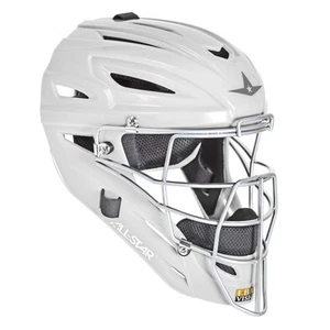 Casco de receptor de béisbol All-Star System Seven para adultos - blanco - Imagen 1 de 1