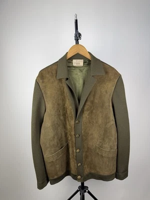 90s Country Cowboy Western Wool & Suede Jacket Olive Switzerland Men’s L Size - Image 1 of 4