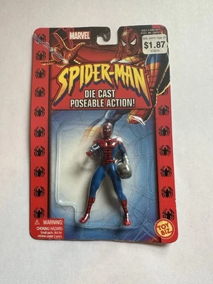 Figura Posable Spider-Man Marvel Die-Cast Metal 2.5" Toy Biz Inc 2002 Foto 1 de 2