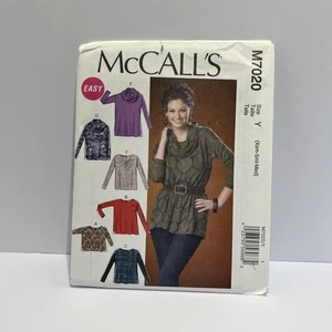McCalls Easy Pattern M7020 Tops Tunics 6 Views SZ ZZ- L XL XXL UNCUT NOS 2014 - Picture 1 of 2