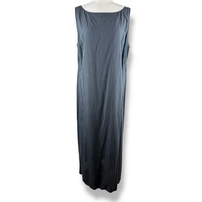 Coldwater Creek Silk Maxi Dress Womens Size XL Black Vintage Y2K Quiet Luxury - Image 1 of 4
