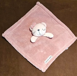 Chick Pea Pink Bear Plush Baby Lovey Security Blanket Cuddle Stuffed Bow - Picture 1 of 4