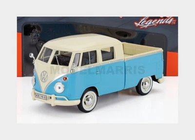 MOTOR-MAX 79343CRBL VOLKSWAGEN - T1 TYPE 2 DOUBLE CAB PICK-UP 1962 - LIGTH BLUE  - Immagine 1 di 2