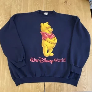 Vintage Walt Disney Winnie The Pooh XXXL Blue Sweatshirt Unisex 3XL - Picture 1 of 9