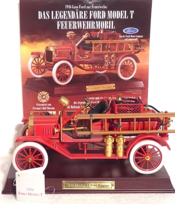 Franklin Mint:  FORD T- Feuerwehr Modell  1916 , m. Sockel ,  M 1:16 , ohne  OVP - Bild 1 von 4