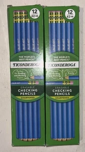 Ticonderoga radierbare blaue 420T 14209 Karobleistifte (2 Schachtel mit 12 Bleistiften) - Bild 1 von 4