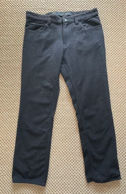 Pantalones de vestir para hombre Armani Collezioni 36x30 negros mezcla de lana virgen elásticos Italia Foto 1 de 4