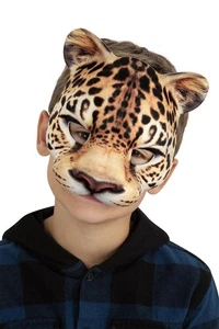 Smiffys Kids Leopard Mask on Elastic, Children's Animal Fancy Dress, Child Dress - Picture 1 of 1