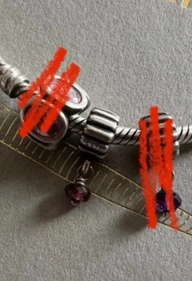 Original Pandora Charm Anhänger Hängerchen 925er Sterling Silber Amethyst - Bild 1 von 4