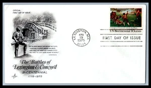 US FDC # 1563 10c Lexington-Concord ArtCraft Concord 1975, UF954 - Picture 1 of 1