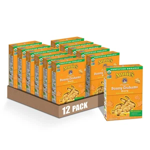 Annie's Organic Baked Bunny Grahams Snacks, Honey, 7.5 oz (Pack of 12) exp 08/25 - Picture 1 of 8