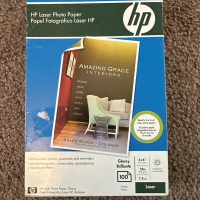 Hp Laser Photo Paper. Pack Of 100. 4”x6” - Image 1 of 2