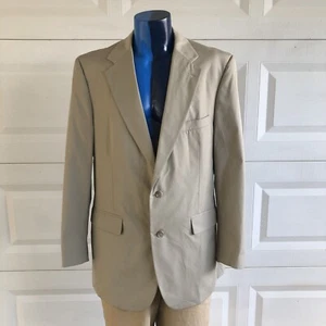Giacca tuta Brooks Brothers beige kaki cappotto sportivo blazer foderato 2 bottoni - Foto 1 di 21
