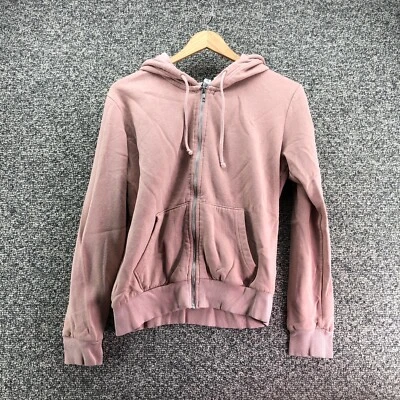 H&M разделенный флисовый свитер простоя коралл женщин Sz S полный молнии карманы - Изображение 1 из 4