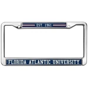Florida Atlantic School Logo Full Size Standard License Plate Metal Frame - Picture 1 of 7