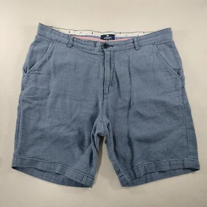 Sperry Chino Blue Flat Front Khaki Shorts Mens Size Actual 36 - Picture 1 of 6