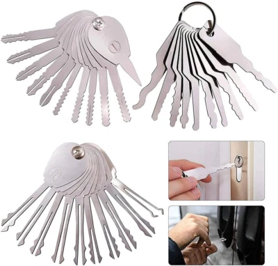 30-Teiliges Lockpicking Set, Edelstahl-Multifunktions-Türschloss Schlüssel, Diet - Bild 1 von 4