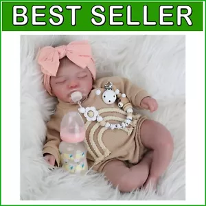 Lifelike Sleeping Reborn Baby Doll - 20 Inch - Complete with Nursing Kit - Picture 1 of 9