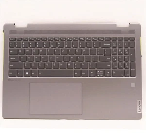 5CB1J03930 For Lenovo Yoga 7 16IAH7 Palmrest Upper Case Backlit Keyboard FP AG - Picture 1 of 3