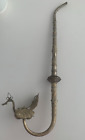 Early 20th Century Oriental, Metal Peacock, Ritual/Herb Pipe w Filigree