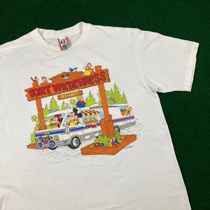 Vintage Disney Fort Wilderness Resort Shirt Herren L weiß Mickey Mouse Minnie 90er - Bild 1 von 10