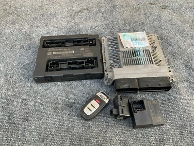 ENGINE COMPUTER KEY IGNITION ECU SET OEM 93K 12-17 AUDI A6 A7 C7 3.0T - Image 1 of 4