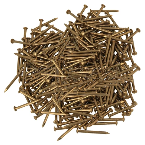 300pcs 18mm Round Head Antique Copper Furniture Miniature Nail Brass Cover