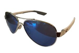 *NEW!* Costa Del Mar Loreto Palladium / WHITE Blue Mirror 580P Sunglasses *NEW!*