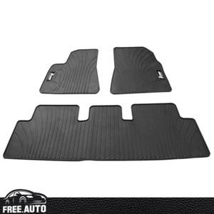 Floor Mats Fits 17-23 Tesla Model 3 Black Latex Carpets Front Rear Liner Guard - Picture 1 of 5