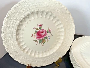 Quattro (4) piatti da insalata Spode Jewel Billingsley Rose 7-3/4" - Foto 1 di 3