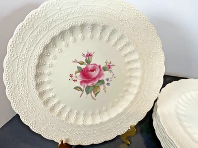 Four (4) Spode Jewel Billingsley Rose Salad Plates 7-3/4" - Image 1 of 3