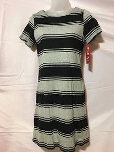 Merona Striped Print Blue and Gray 3/4 Sleeve Shirt Dress Size XS $19 - Picture 1 of 2