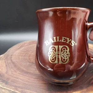 Baileys Irish Cream Coffee Mug Brown Gold Logo 4x3" Diner Style VTG Ceramic - Picture 1 of 5