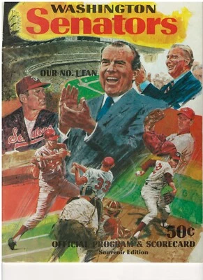 VTG & Rare Washington Senators Baseball Official Program & Scorecard 1970 Season - Image 1 of 4