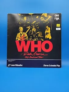 The Who Rocks America 1982 American Tour Laserdisc Stereo Ext. Play CBS Fox VG - Picture 1 of 4