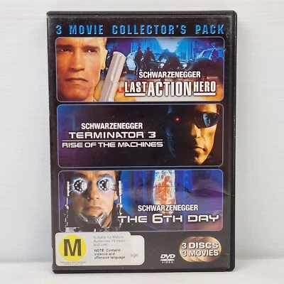 Last Action Hero/Terminator 3/The 6th Day DVD Movie Arnold Schwarzenegger Reg 4 - Image 1 of 3