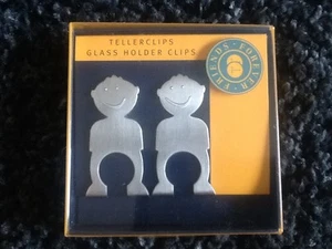 HOGRI TELLERCLIPS GLASS HOLDER CLIPS BNIB FRIENDS FOREVER WINE GLASS HOLDERS - Picture 1 of 2