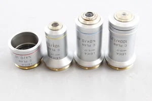 Leica C Plan 4x 10x 40x 100x Mikroskop Objektiv Set Lot Infinity M25 - Bild 1 von 1