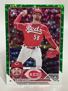 2023 Topps Update LEVI STOUDT Reds rc #US149 Green Foilboard 385/499 Rookie