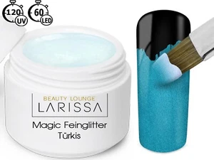5 ml Farbgel Magic Feinglitter UV Gel für Nailart Design in der Farbe Türkis - Bild 1 von 3