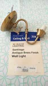 Endon Santiago 40w Wall Light - Antique Brass Finish 900-1AN