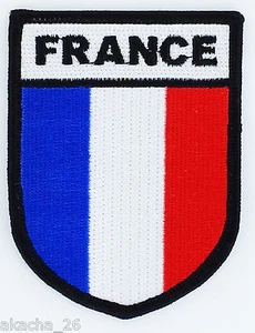INSIGNE MILITAIRE DRAPEAU PARAS OPEX ECUSSON FRANCE AIRSOFT PATCH THERMOCOLLANT - Picture 1 of 1