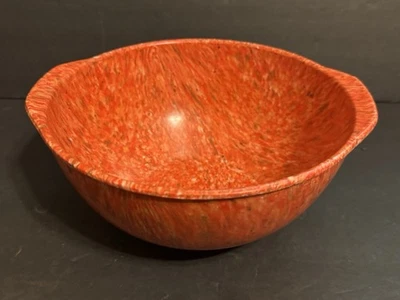 Tigela de mistura de confete redonda laranja salpicada 8 pol. sem marca - Imagem 1 de 4