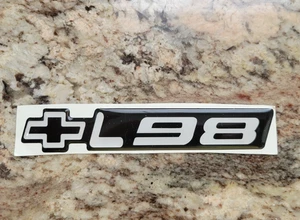Fits C4 Corvette Trans AM Camaro L98 Urethane Emblem Silver Black GM 6 inches - Picture 1 of 3